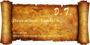 Dvoracsek Tamás névjegykártya