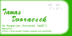 tamas dvoracsek business card
